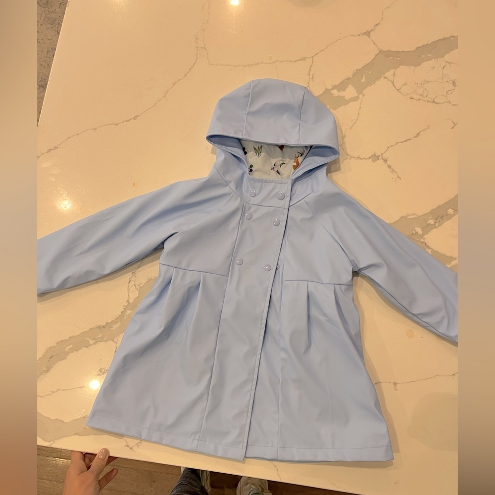 2T Girls Lullaby Set Rainy Day rain jacket, light blue